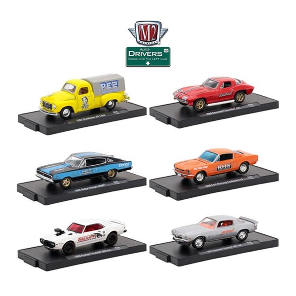 Time2Play 46 in. Auto Drivers Release 1-64 Scale By  Machines, 6PK TI272631